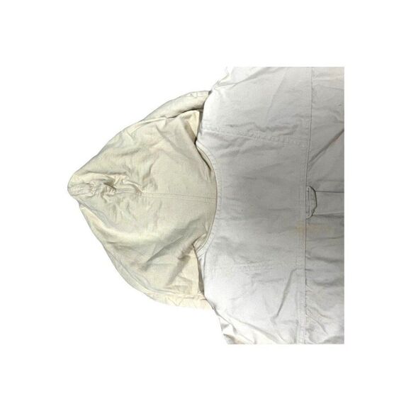 W.R. Gass Men's Vintage Cream Lightweight Button Up Hooded Jacket Size Large - Picture 7 of 8